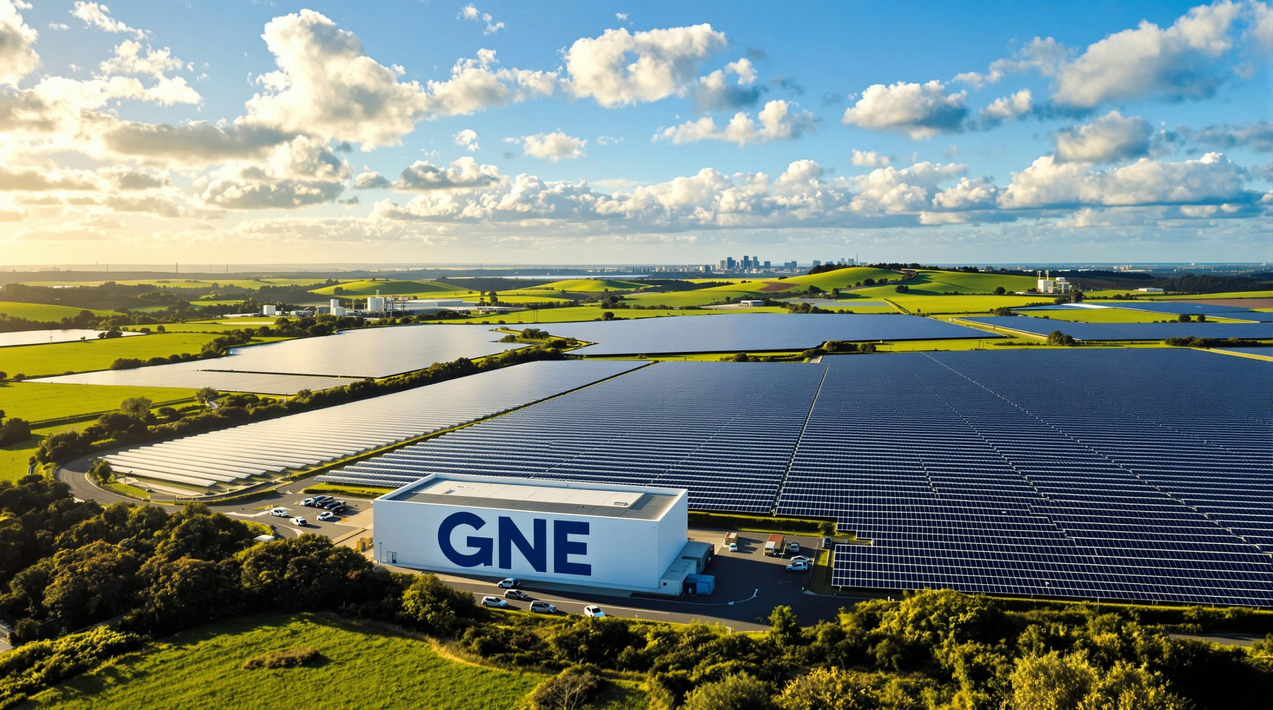 Expansive solar panel field