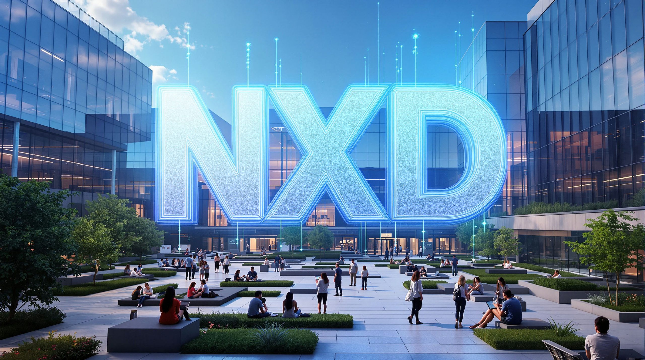 Large NXD sign outdoors