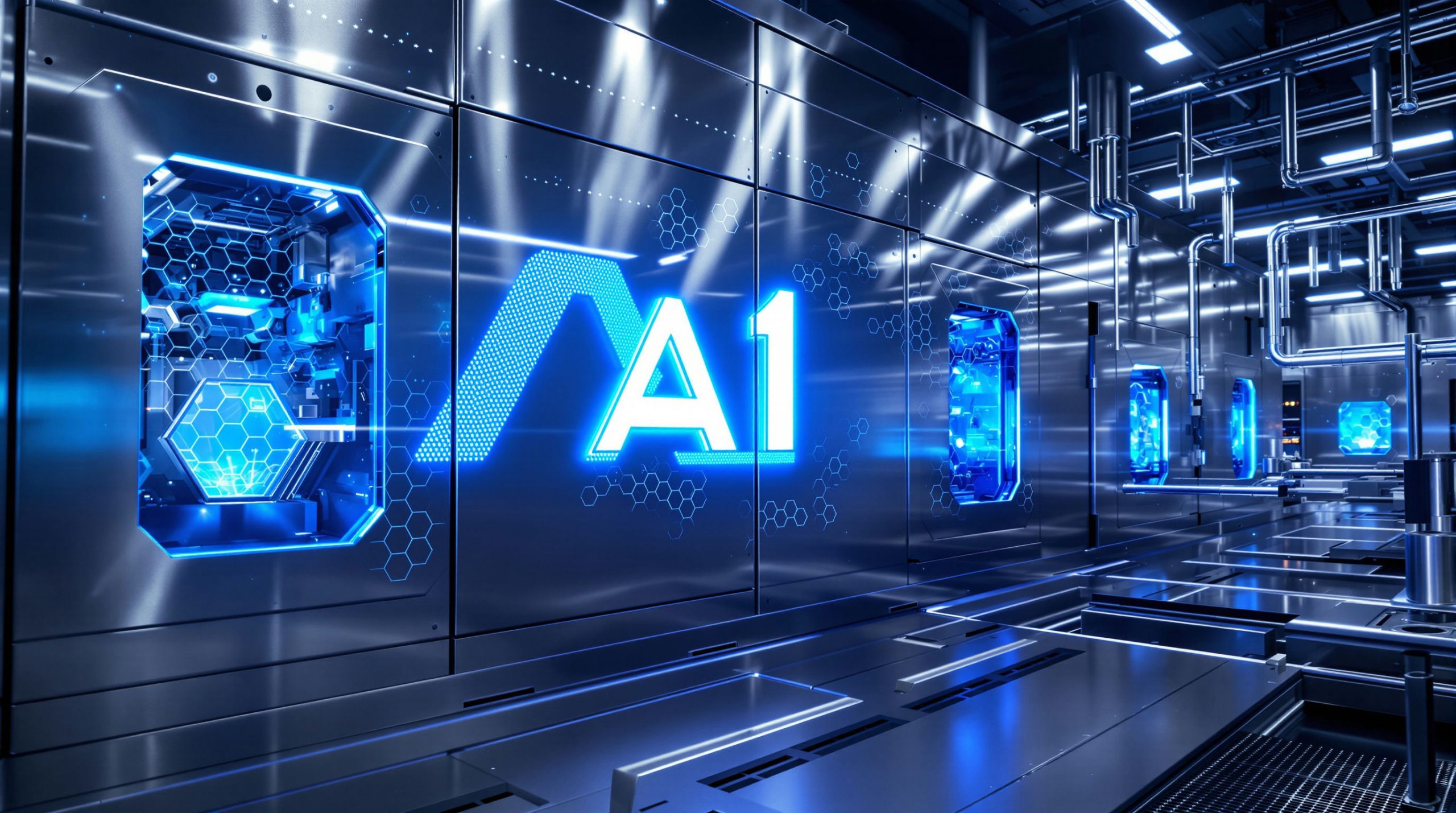 Blue A1 servers futuristic