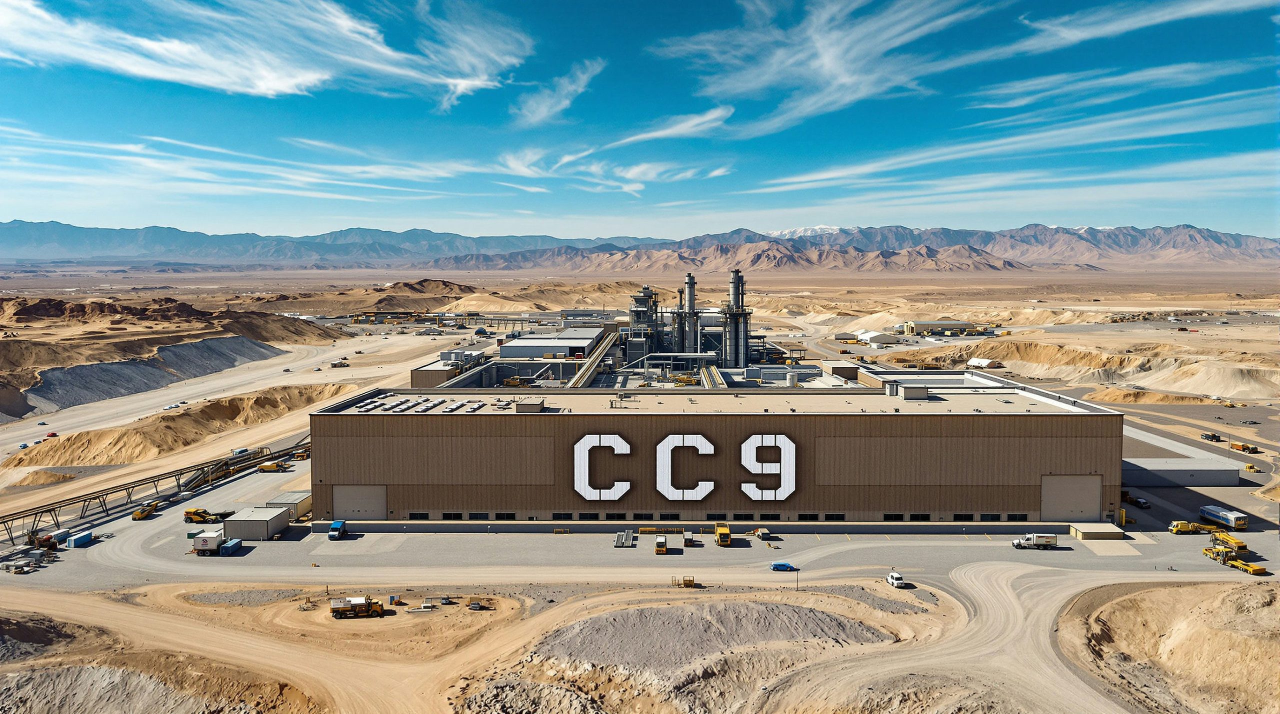 Industrial facility in desert