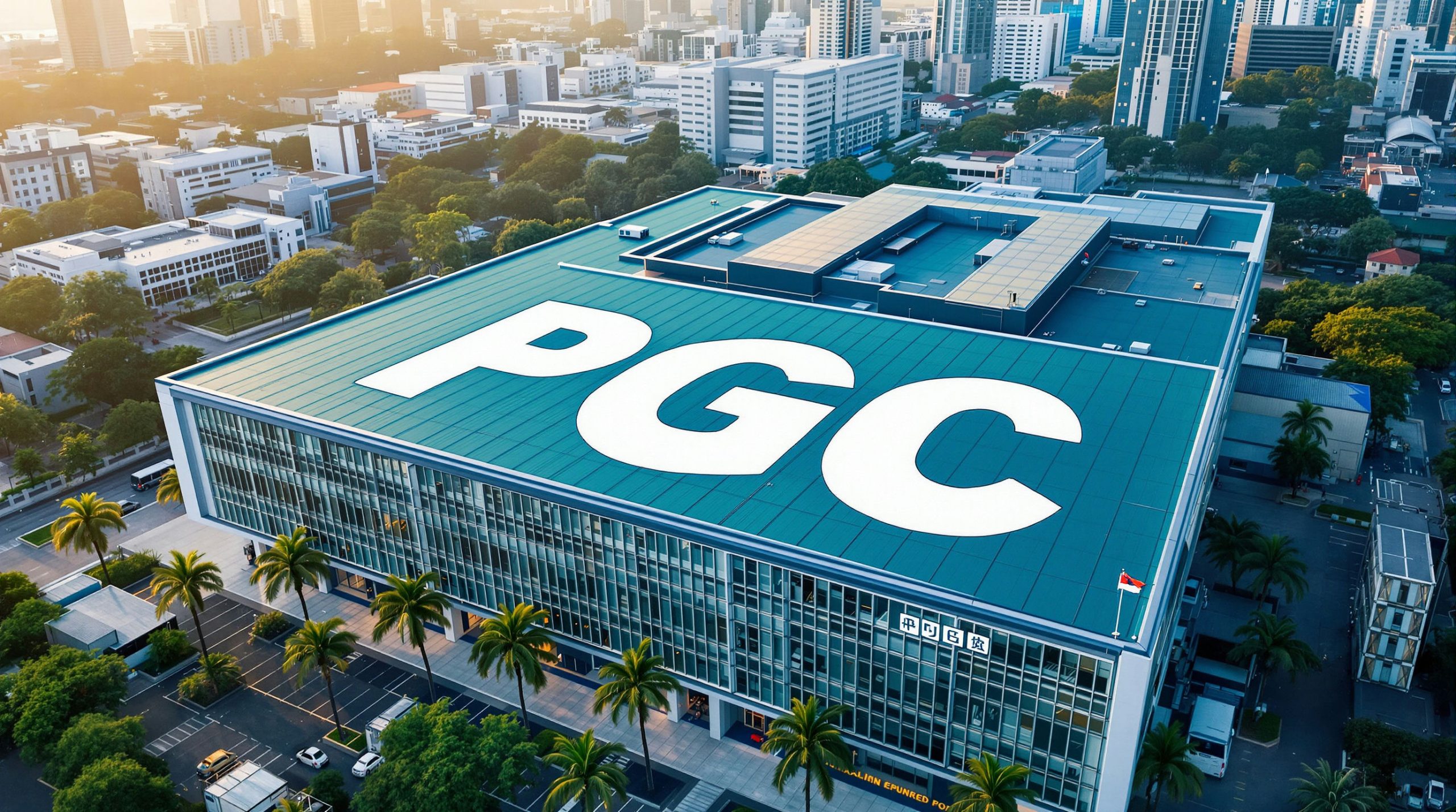 Large letters on rooftop