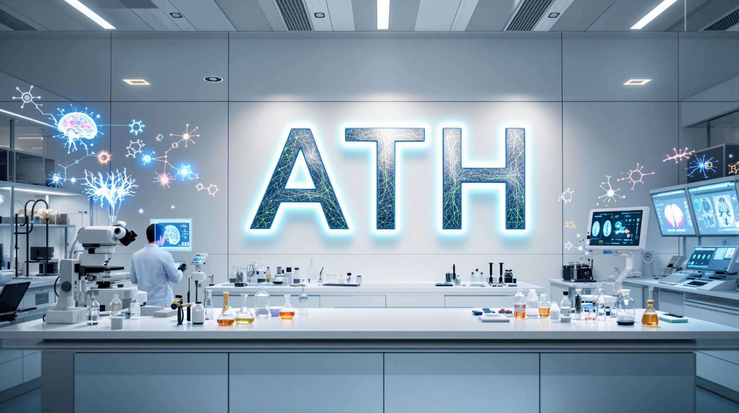 Modern lab with digital displays