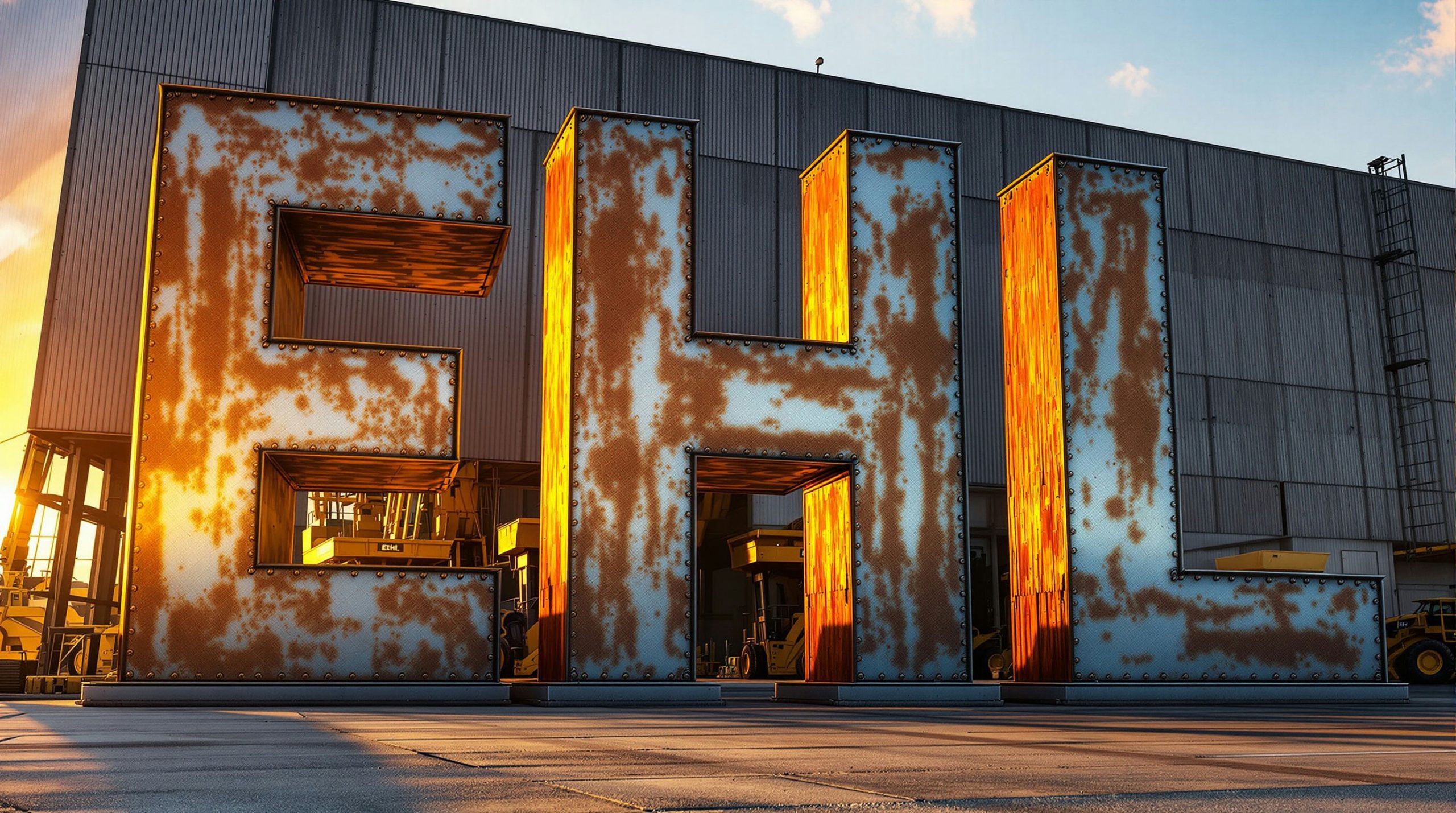 Large metal EHL sign