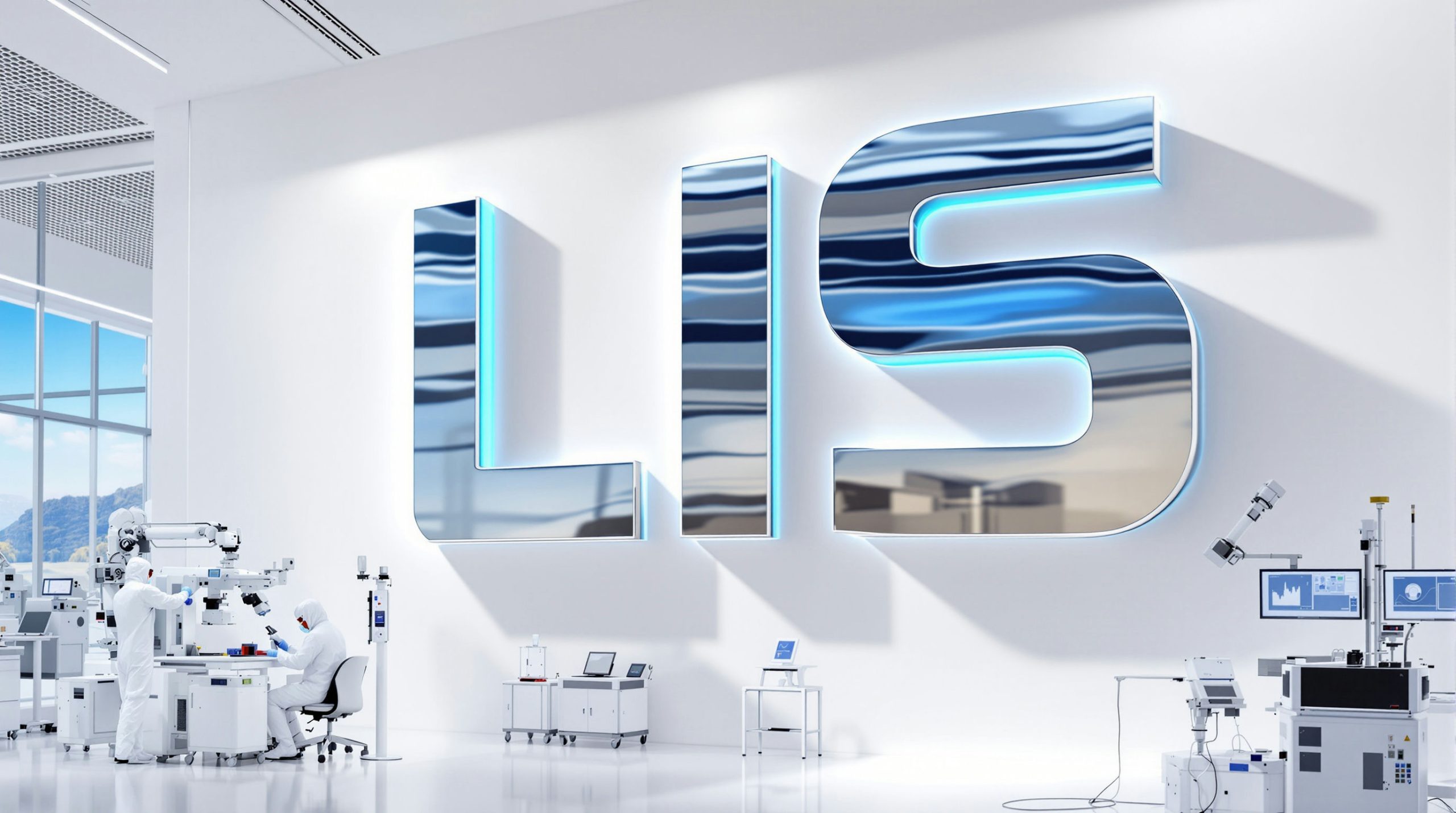 Modern laboratory with LIS letters