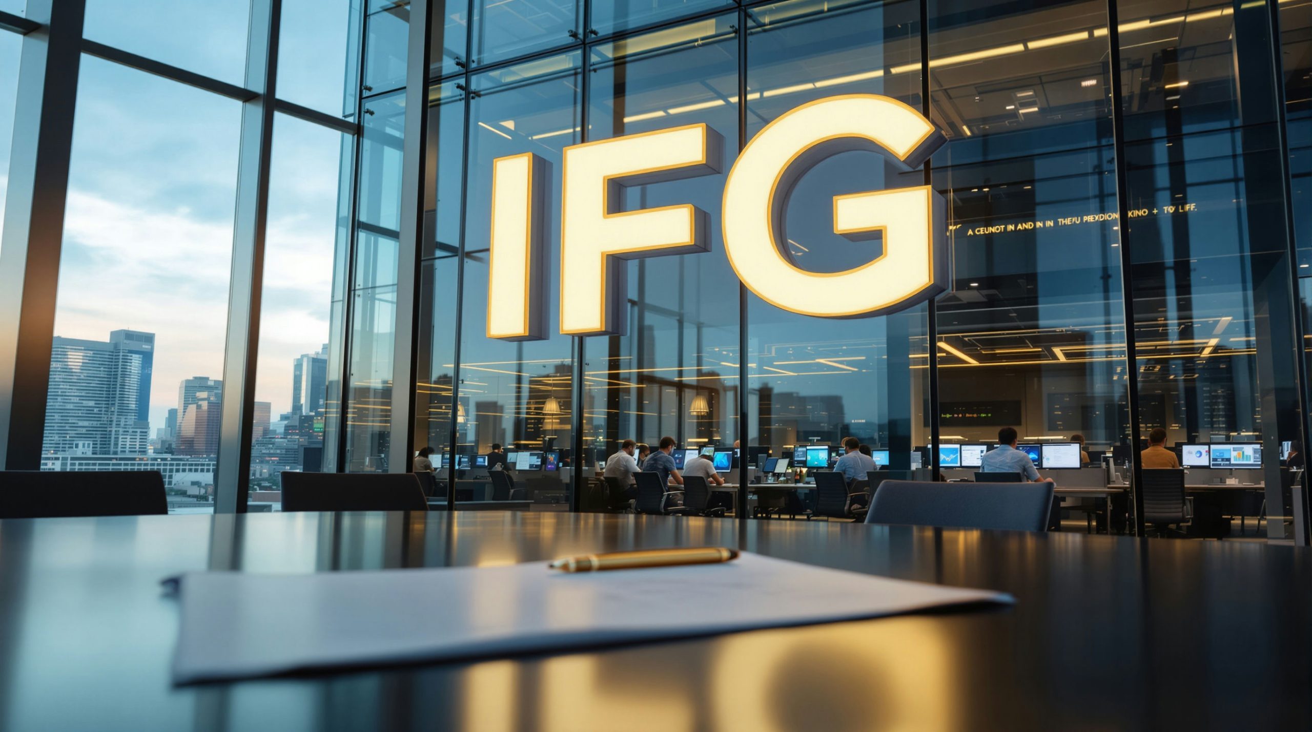 Modern office interior view