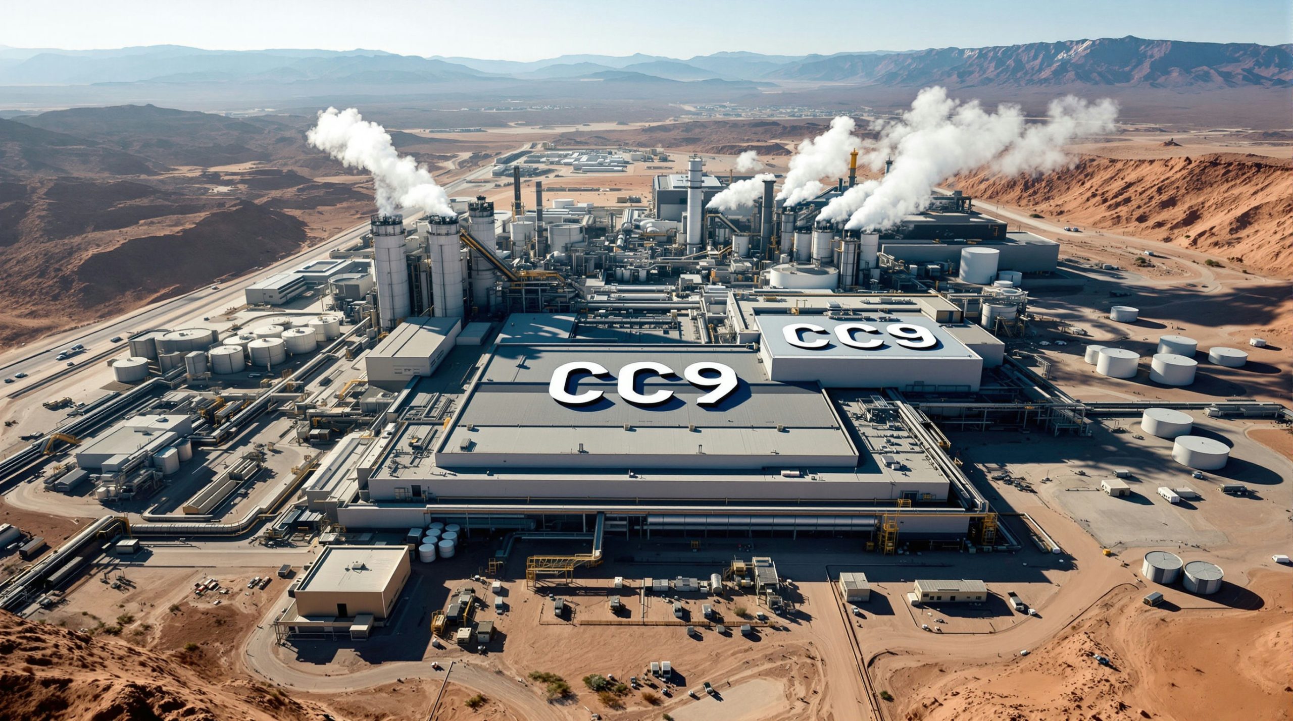Aerial view of industrial plant