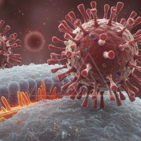 5 Micro 00 Virus on Membrane