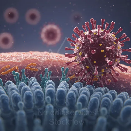 23 Micro 00 Virus on Membrane