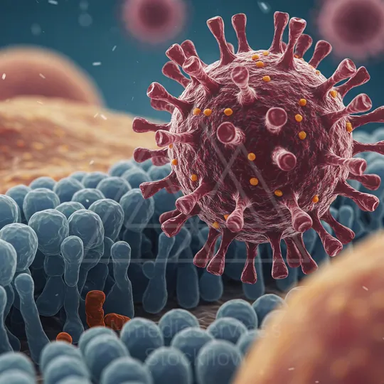 24 Micro 00 Virus on Membrane