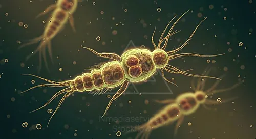 Microscopic illustration of Giardia lamblia, a flagellated protozoan parasite — 8K royalty-free microscopic stock photo