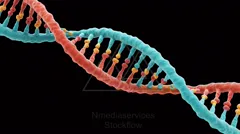 Colorful DNA double helix illustration — 8K royalty-free microscopic stock photo