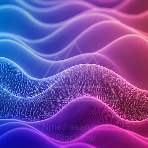 Abstract wave patterns in vibrant blue and pink hues — 8K royalty-free background stock photo