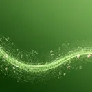 Abstract digital wave with binary code and green background — 8K royalty-free background stock photo