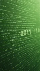 Green binary code background with numbers and patterns — 8K royalty-free background stock photo