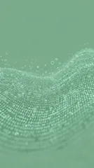 Abstract representation of data waves with binary code and bubbles — 8K royalty-free background stock photo