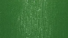 Green background with falling binary code in a digital style — 8K royalty-free background stock photo