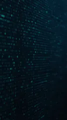 Abstract digital background with binary code in blue tones — 8K royalty-free background stock photo