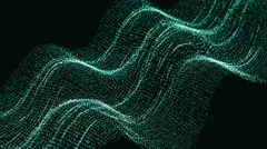 Abstract digital wave pattern with binary code on a dark background — 8K royalty-free background stock photo