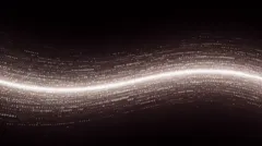 Abstract digital wave of binary code on a dark background — 8K royalty-free background stock photo