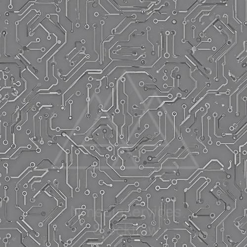 Abstract gray circuit board pattern with intricate lines and nodes — 8K royalty-free background stock photo