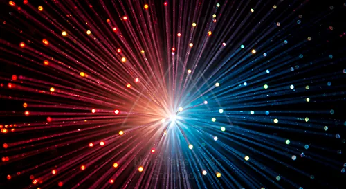 Colorful light rays radiating from a central point creating a vibrant effect — 8K royalty-free background stock photo
