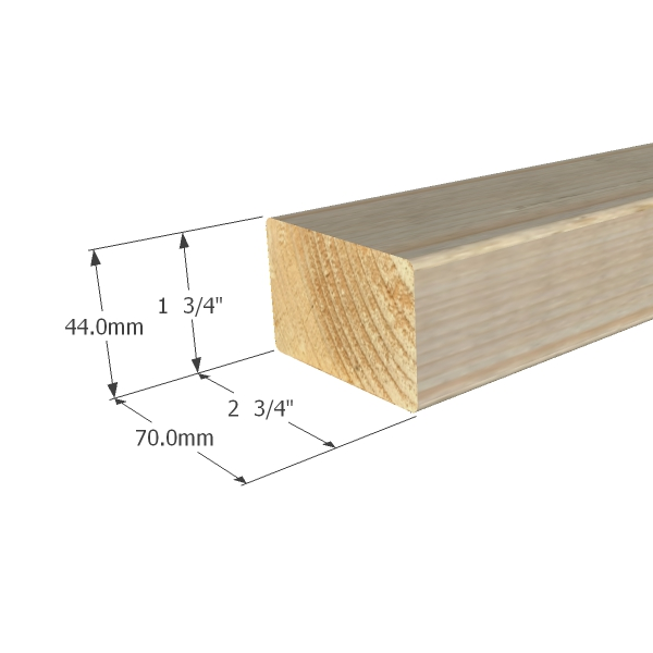 47 x 75 (44 x 70mm finished sizes) Eased Edge Carcassing - Stoke Timber