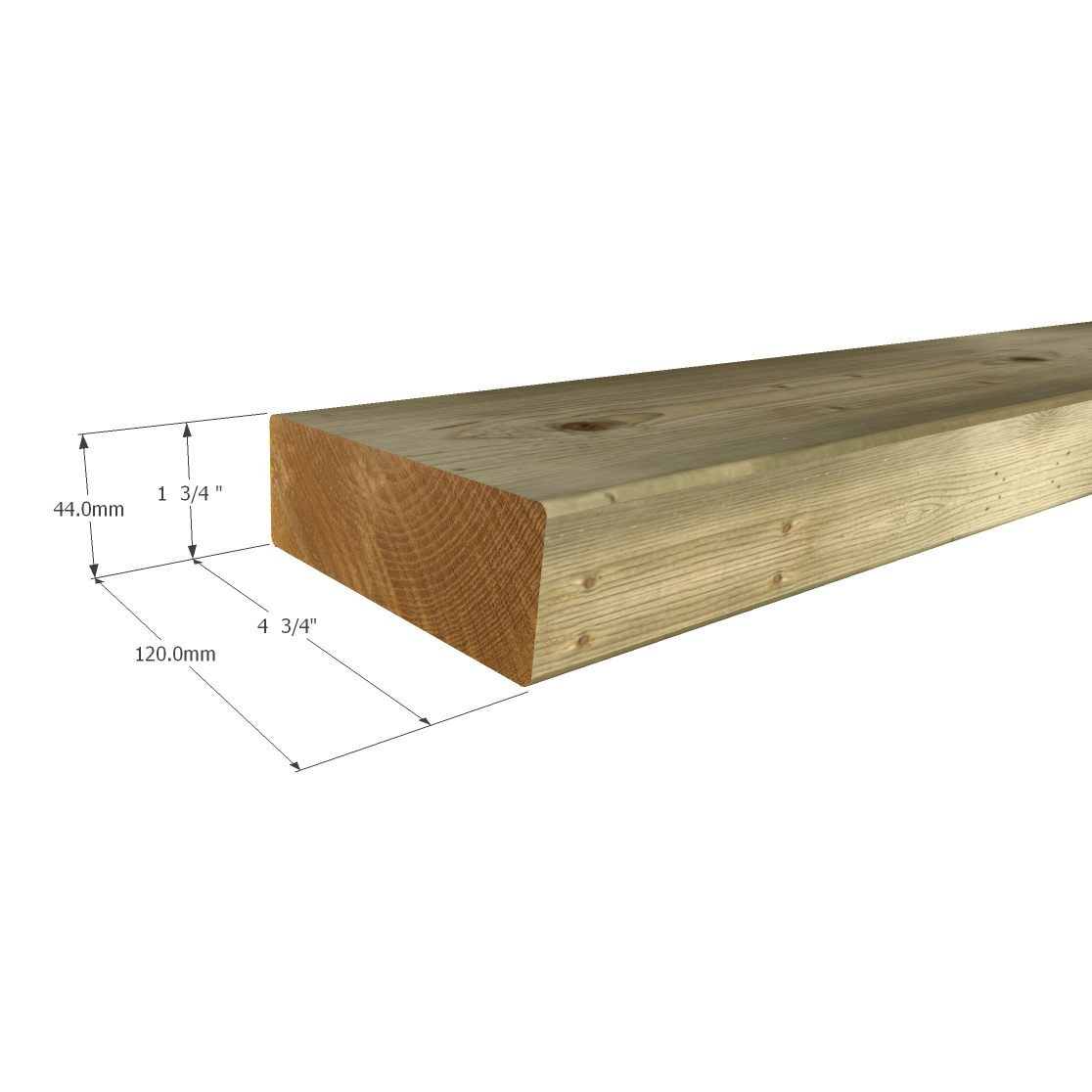 47 x 125 (44 x 120mm finished sizes) Treated C16/24 Grade Timber Joists ...