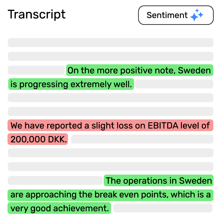 Transcript with AI example
