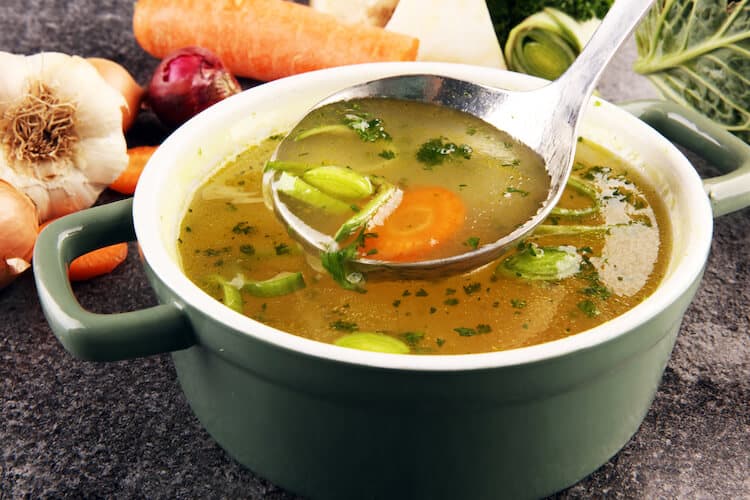 Spring vegetable soup.