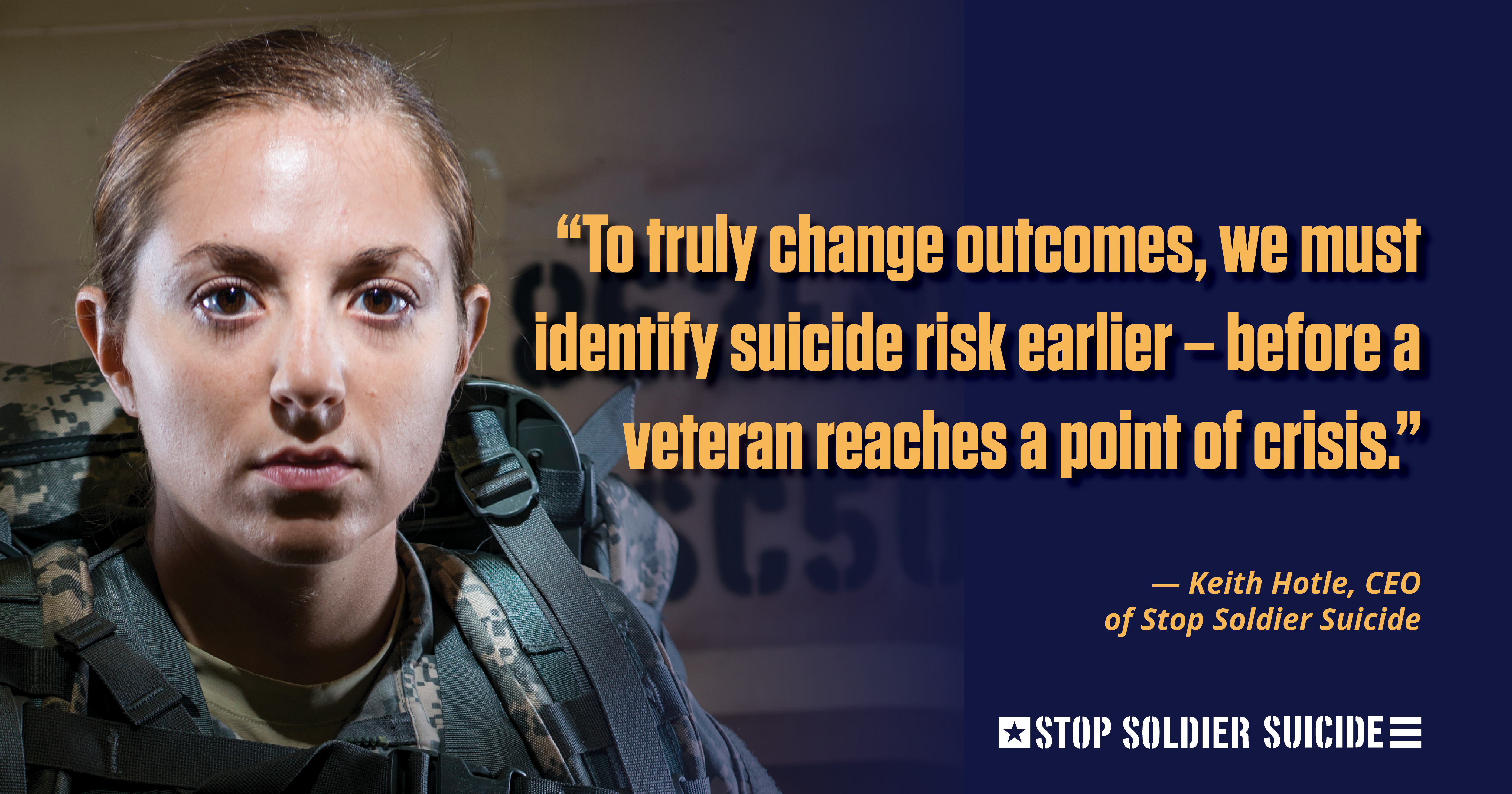 To truly change outcomes, we must identify suicide risk earlier—before a veteran reaches a point of crisis.
