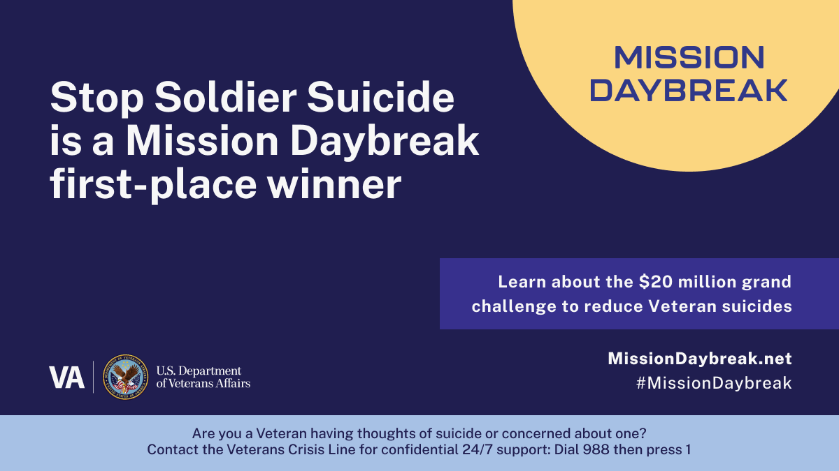 Stop Solider Suicide is a Mission Daybreak first-place winner
