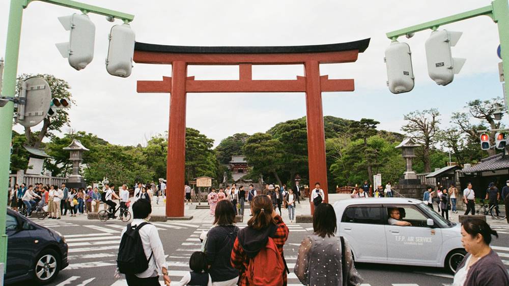 Sebuah persimpangan di Jepang.