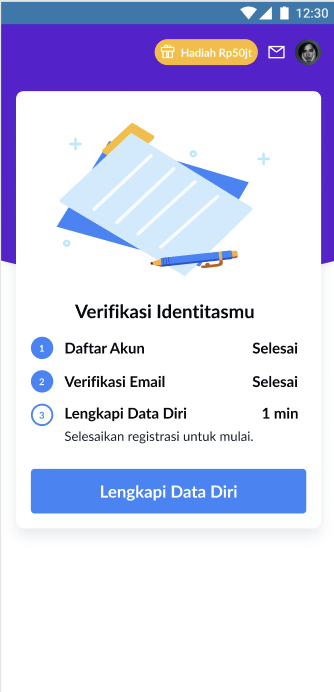 lengkapi data diri user ajaib