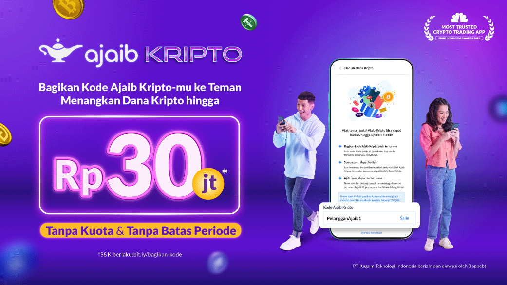 Program ajak teman investasi kripto Ajaib Kripto