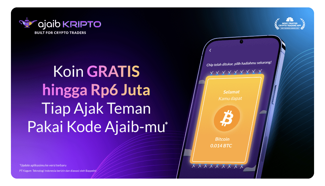 gratis koin hingga Rp6 juta ajaib kripto