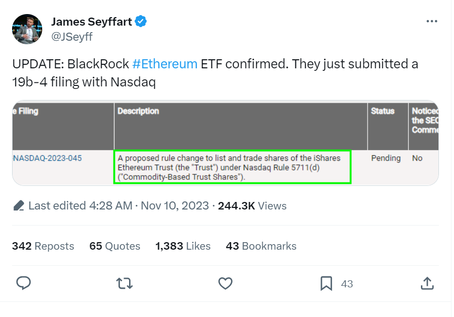 blackrock ETF ethereum