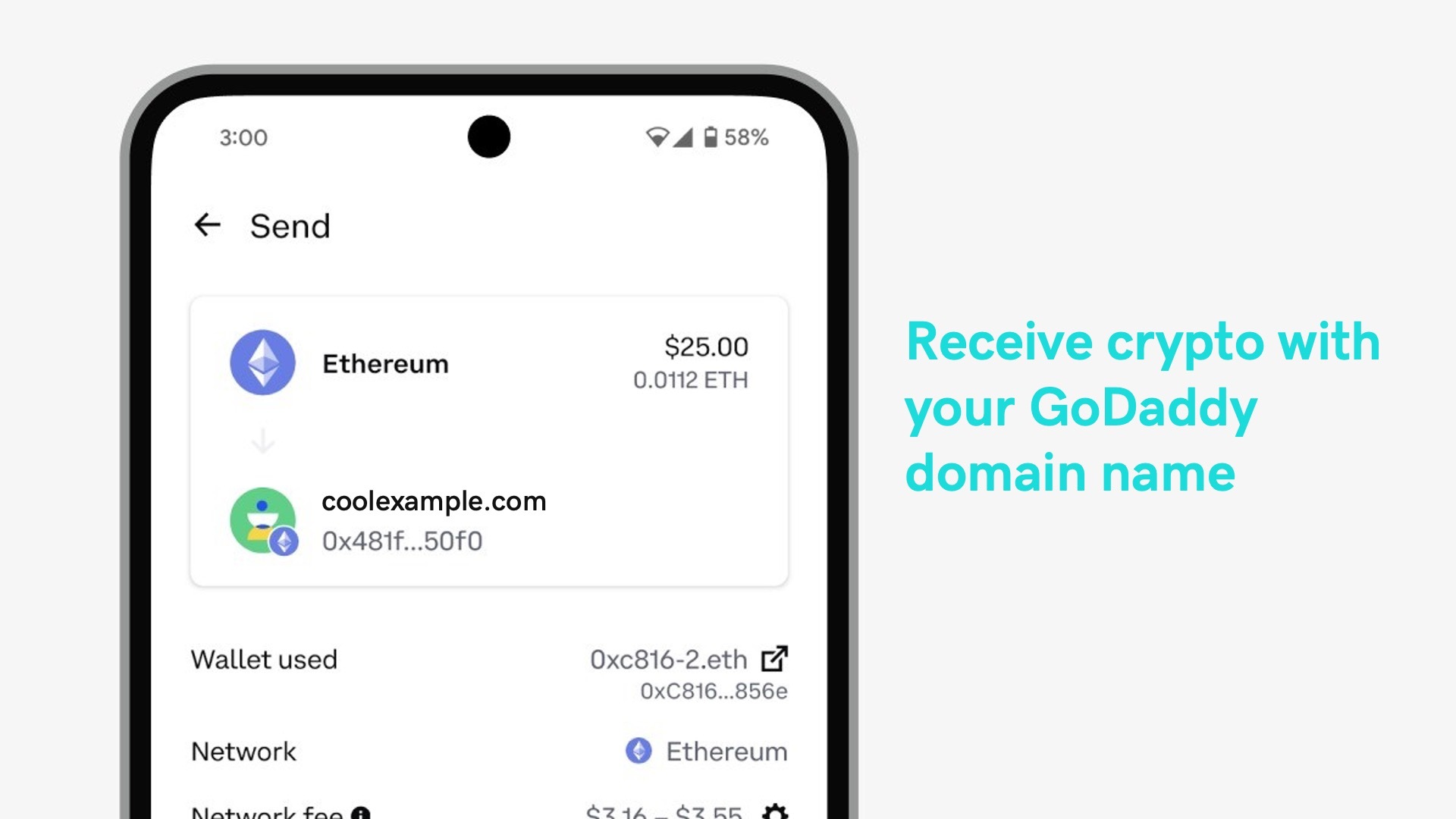 Godaddy & Ethereum Name Service