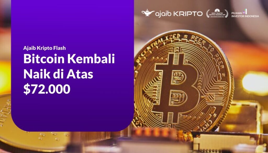 Ajaib Kripto Flash Bitcoin Kembali Naik di Atas $72.000