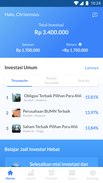 Bonus kini tidak muncul di aplikasi Ajaib