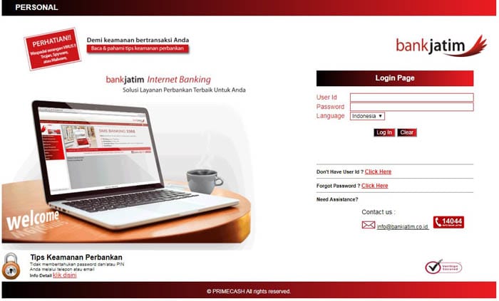 daftar internet banking bank jatim