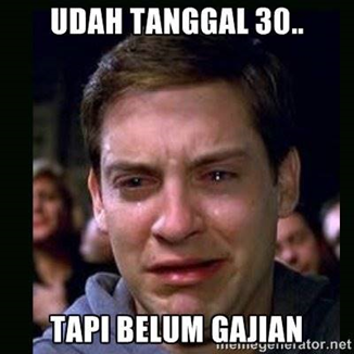 meme gajian menangis