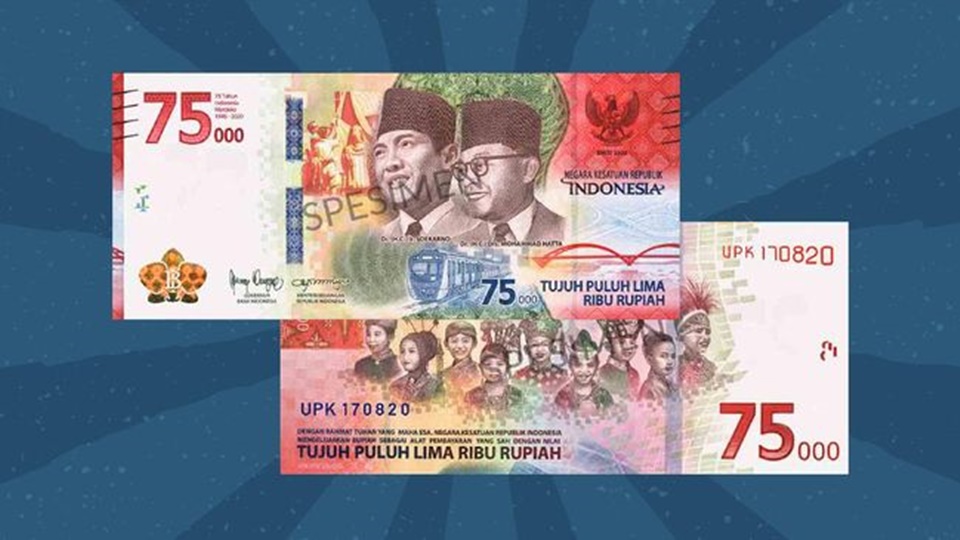 Uang kertas baru nominal Rp75.000