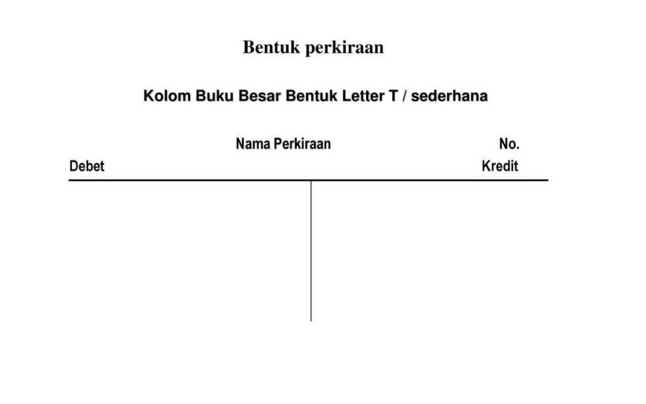 Bentuk Buku Besar T Akuntansi Mudah Diaplikasikan