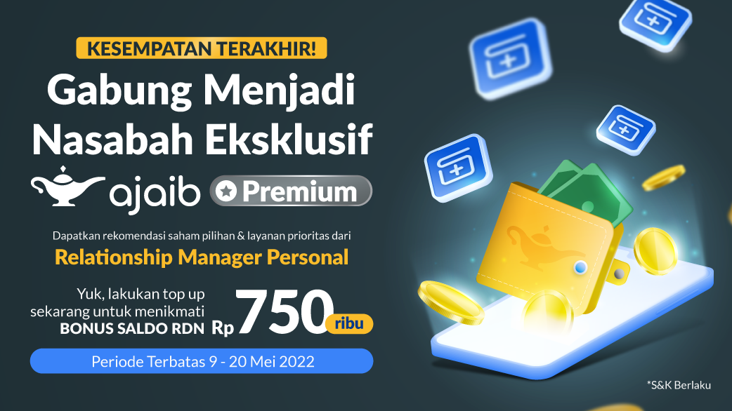 Gabung Ajaib Premium dapat Hadiah Saldo RDN Rp750 Ribu Gratis