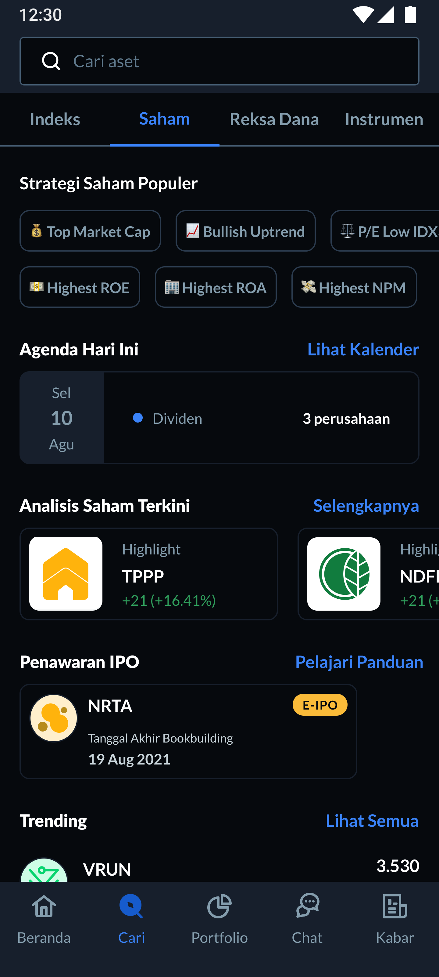 fitur strategi saham aplikasi Ajaib