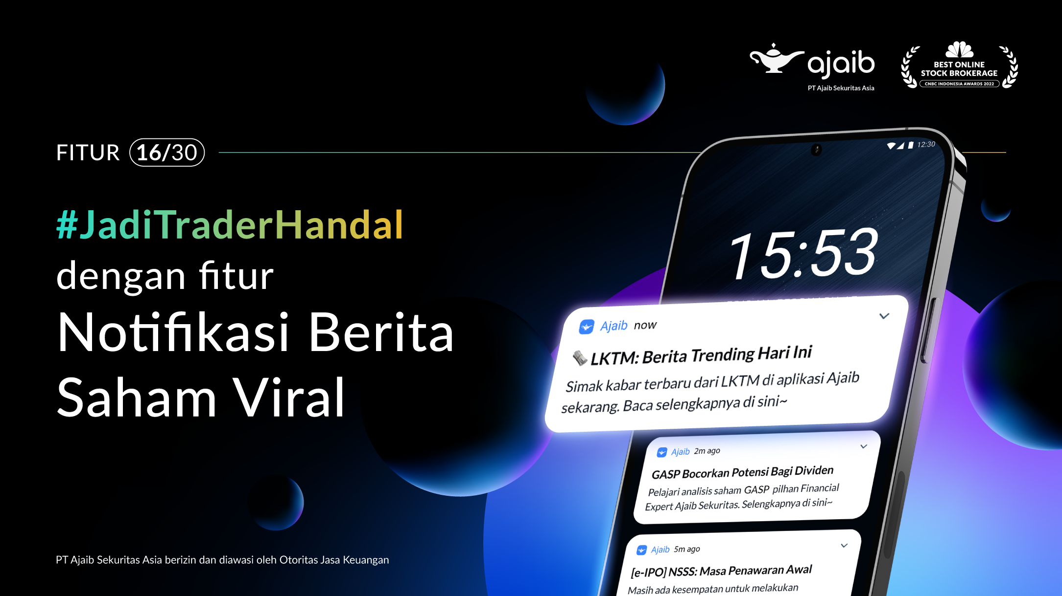 fitur notifikasi saham viral Aplikasi Ajaib