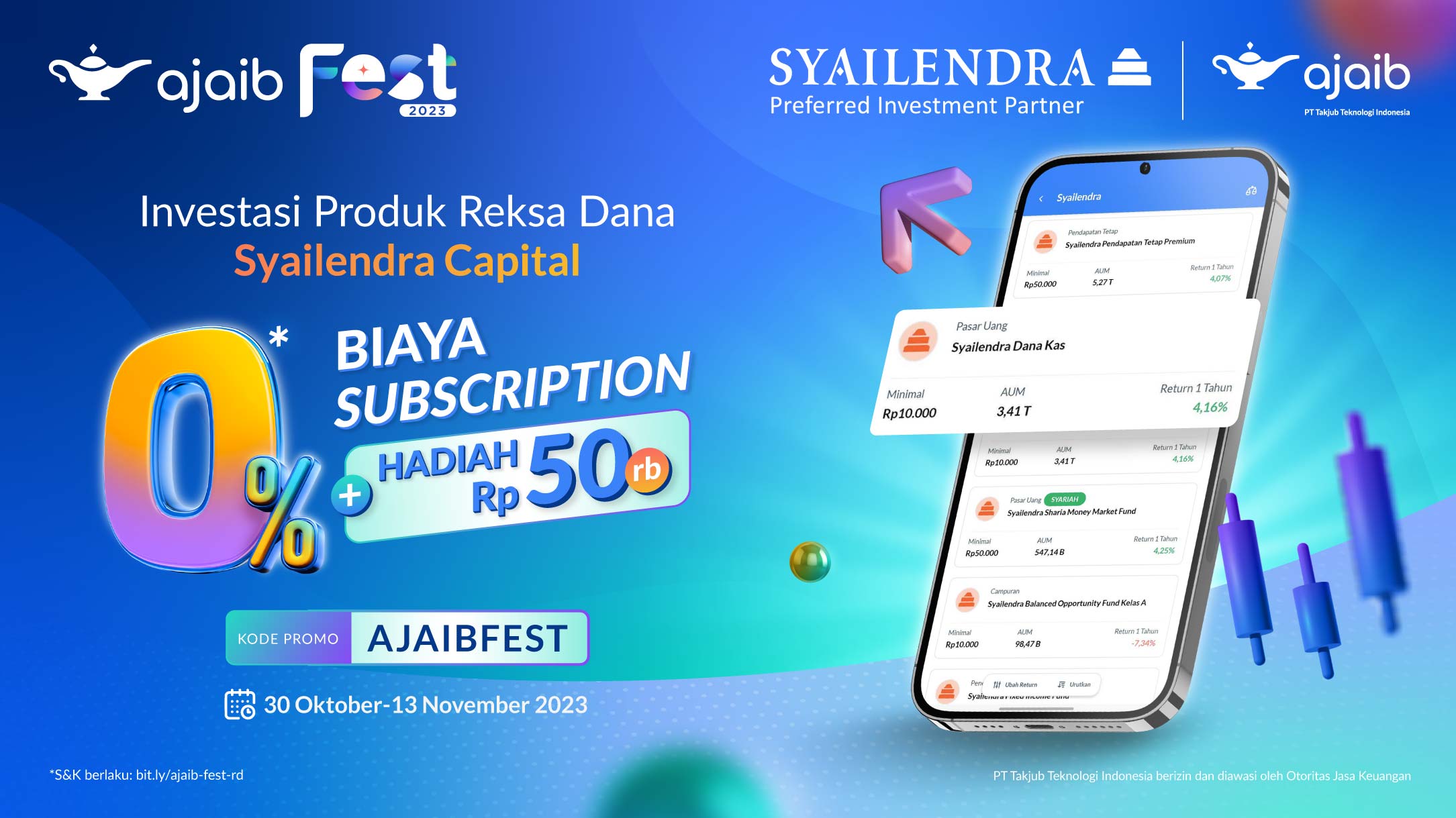 Promo reksa dana 0% biaya subscription