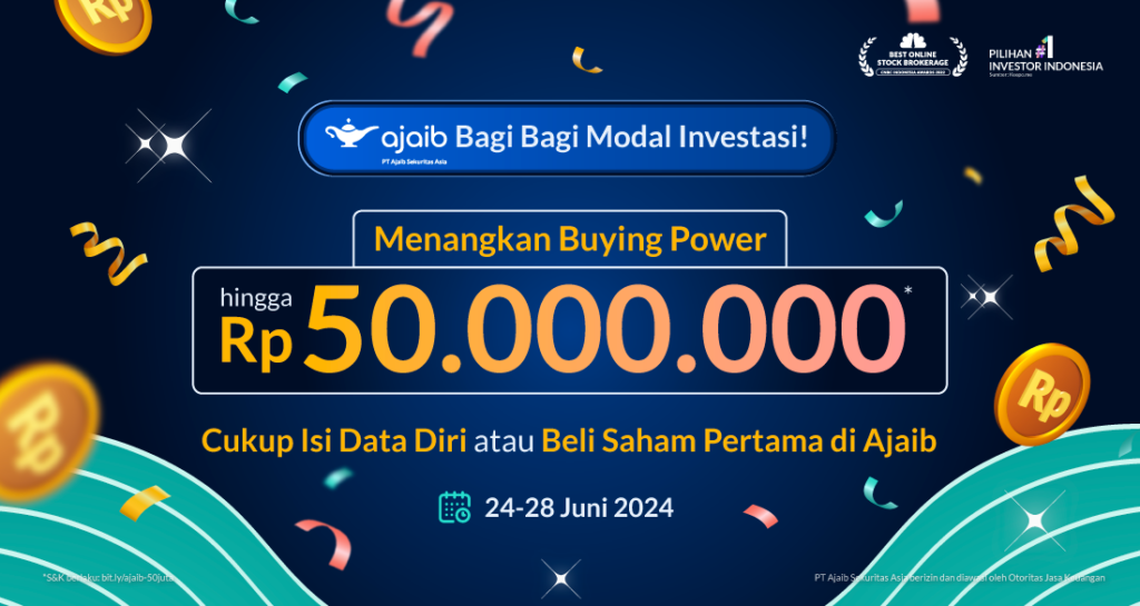 Ajaib Sekuritas Bagi-Bagi “Cuan” Buying Power Total hingga Rp50.000.000!