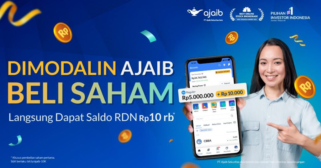Beli saham pertama kali di Ajaib dimodalin