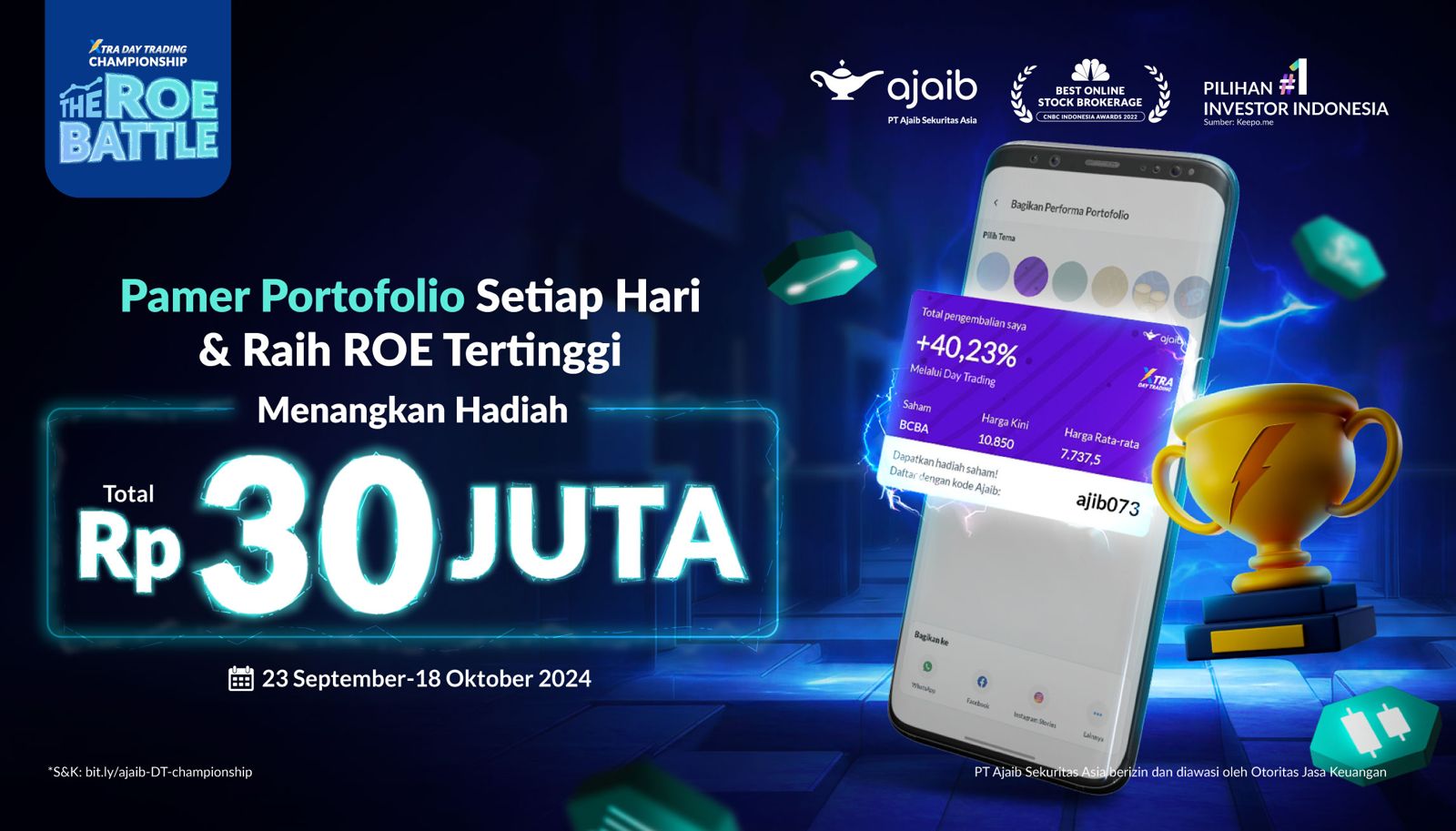 XTRA Day Trading Championship: Pamer Porto &amp; Raih ROE Tertinggi Dapat Rp30juta!